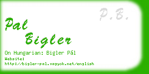 pal bigler business card
